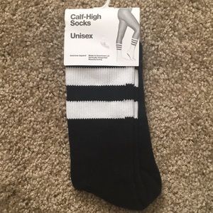American Apparel New Black Calf Socks
